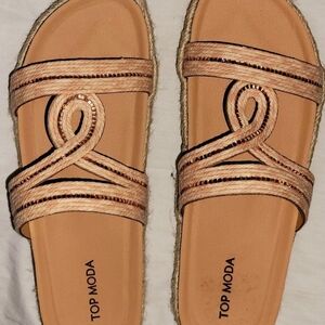 Top Moda Women's Tan Sandals